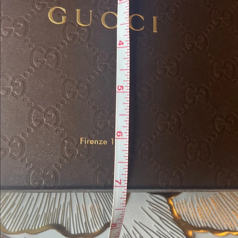 Gucci Dark Brown Belt Box with Gold Accents